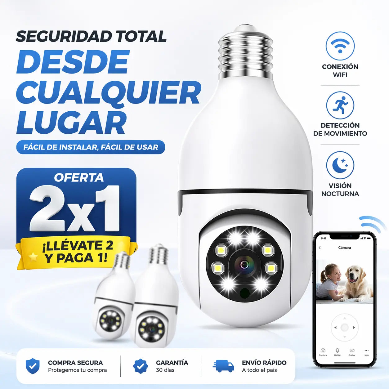 Camara Foco oferta 2 x 1