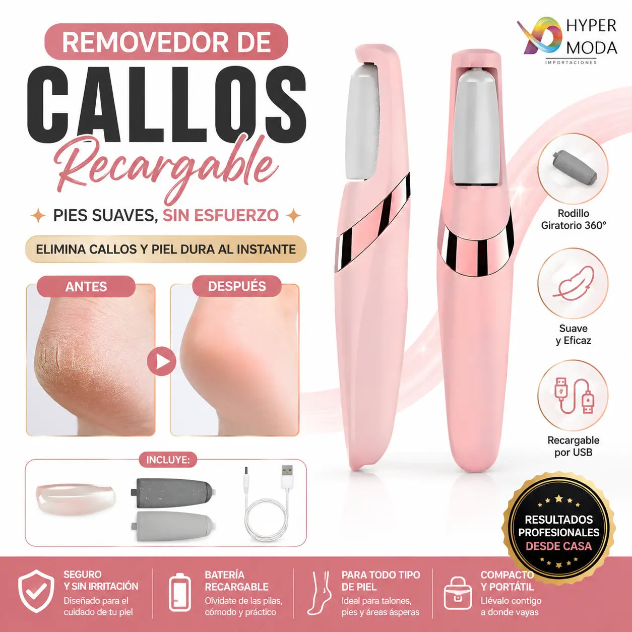 Removedor de Callos Recargable