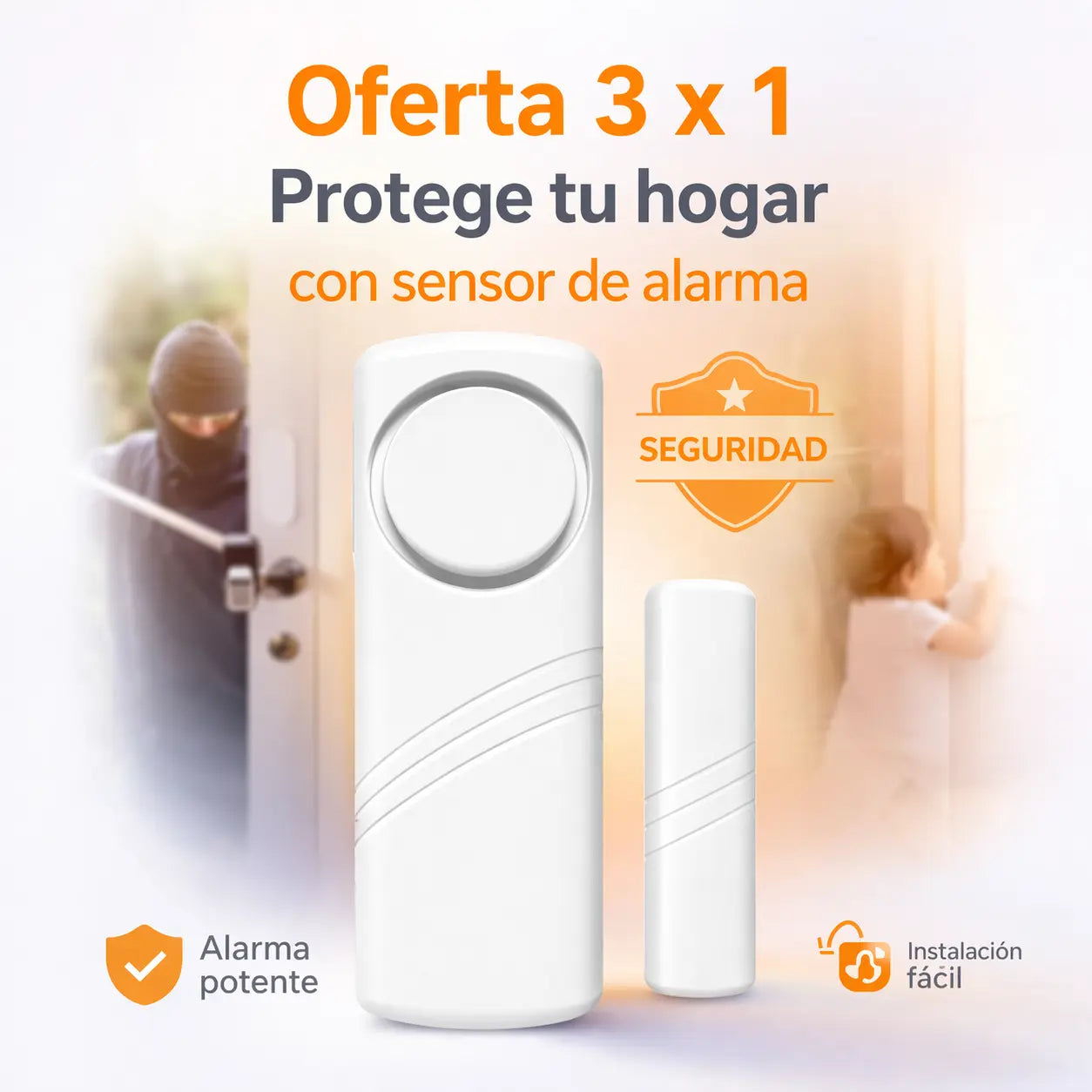 3x1 Alarma antirrobo Magnetica Inalambrica