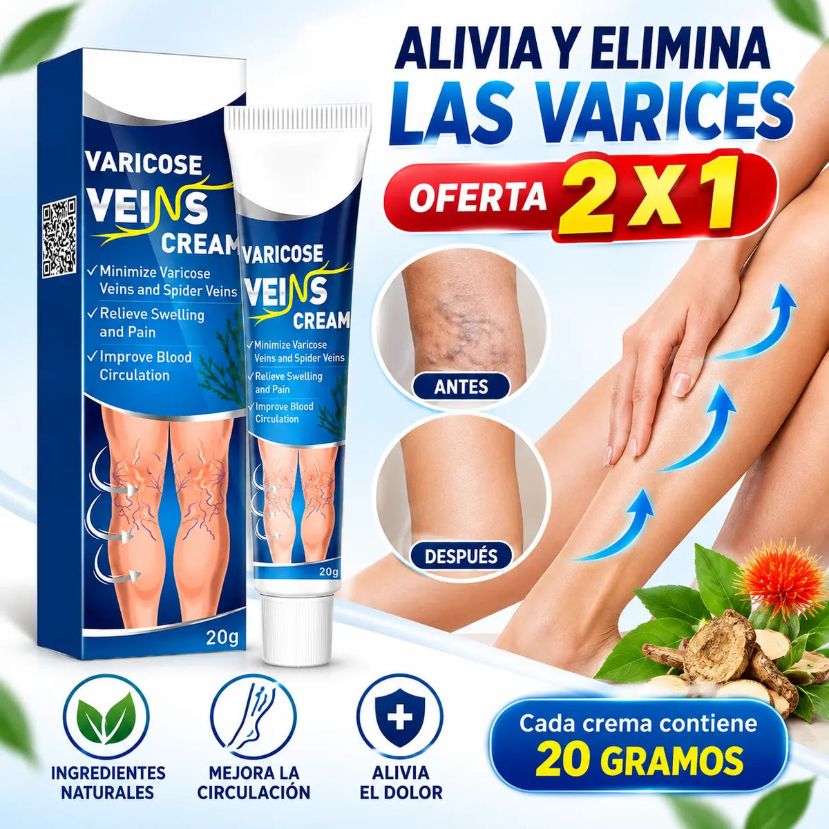 Crema para Varices 2x1
