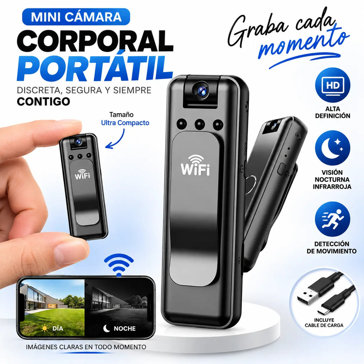Mini Camara Corporal Portatil Video
