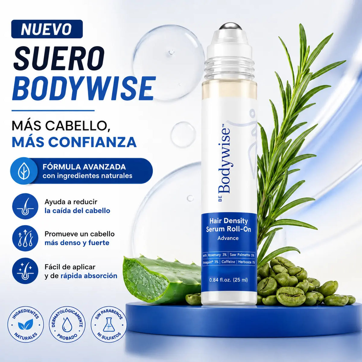 Suero Bodywise Crecimiento Cabello
