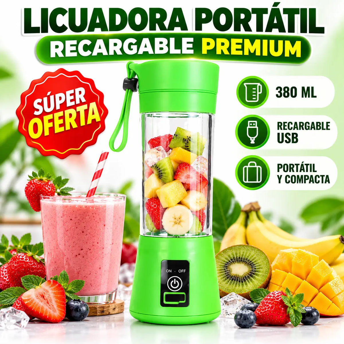 Licuadora Portatil Recargable