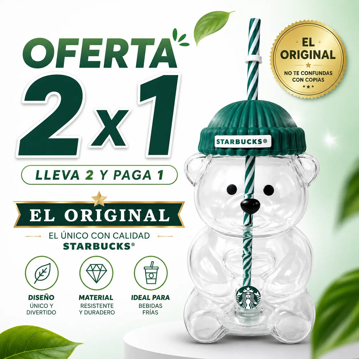 Vaso Oso Starbucks ORIGINAL 2x1