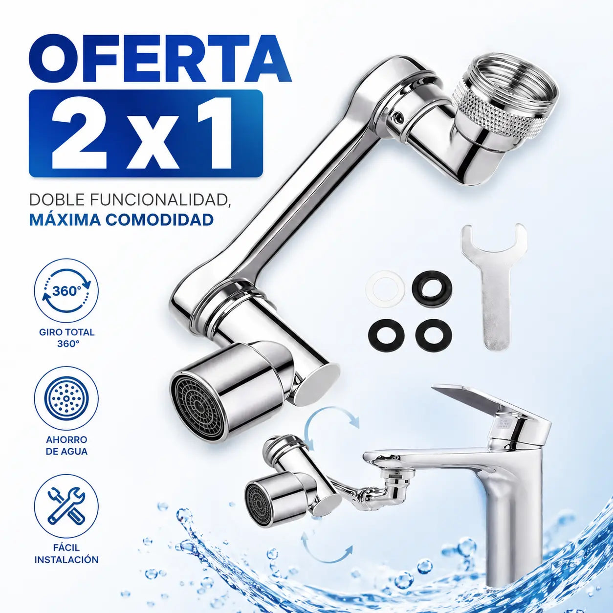 Extensor Grifo Giratorio 2x1