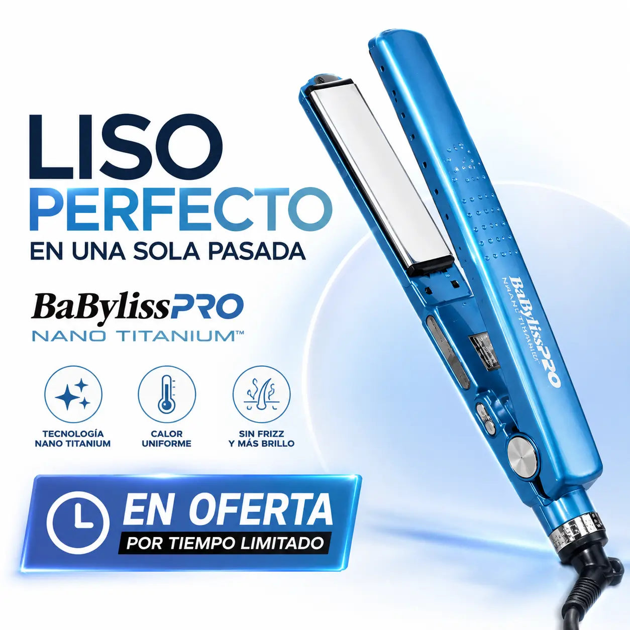 Plancha Alaciadora de Titanium Cabello