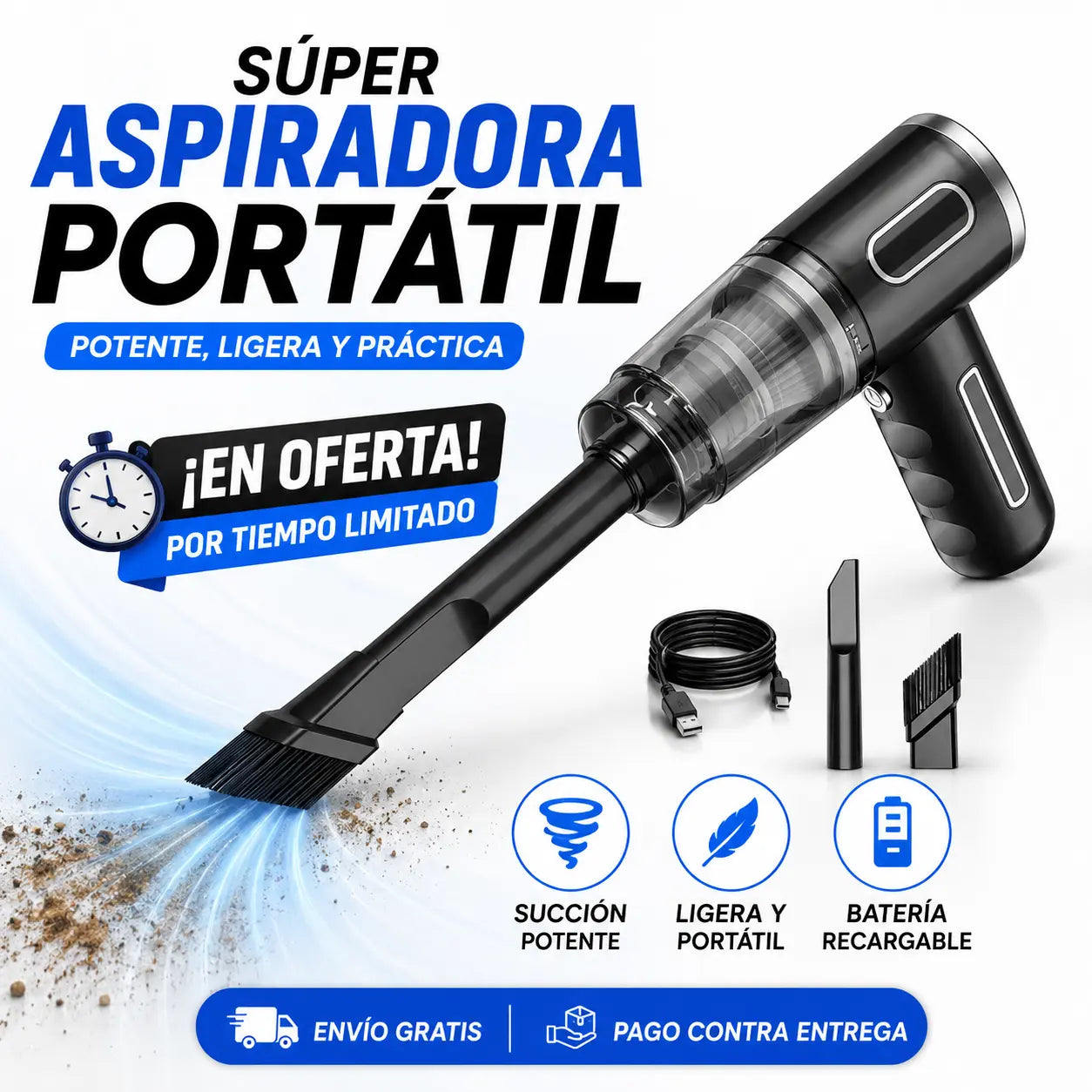 Aspiradora Portátil Para Carro Y Casa