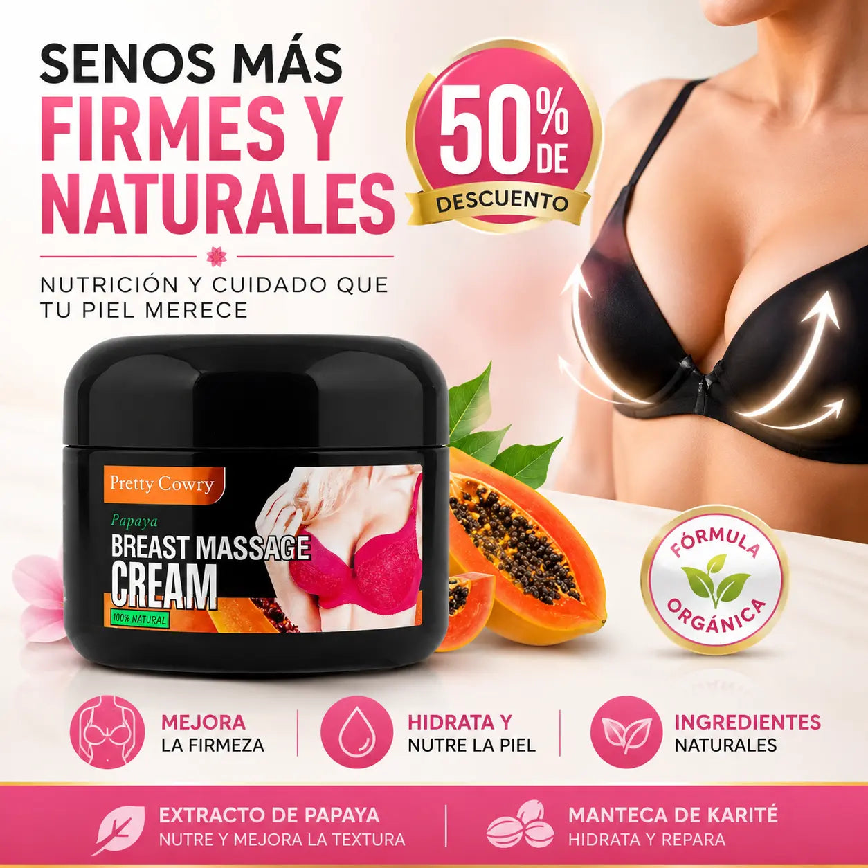 Crema Aumento crecimiento de Busto