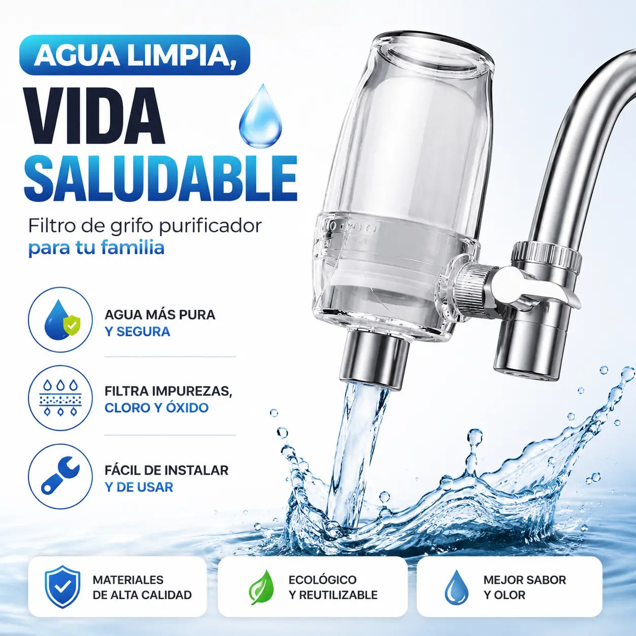 Filtro de Grifo Purificador Agua
