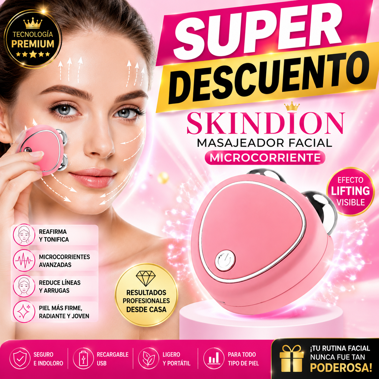 Skindion dispositivo de rejuvenecimiento facial